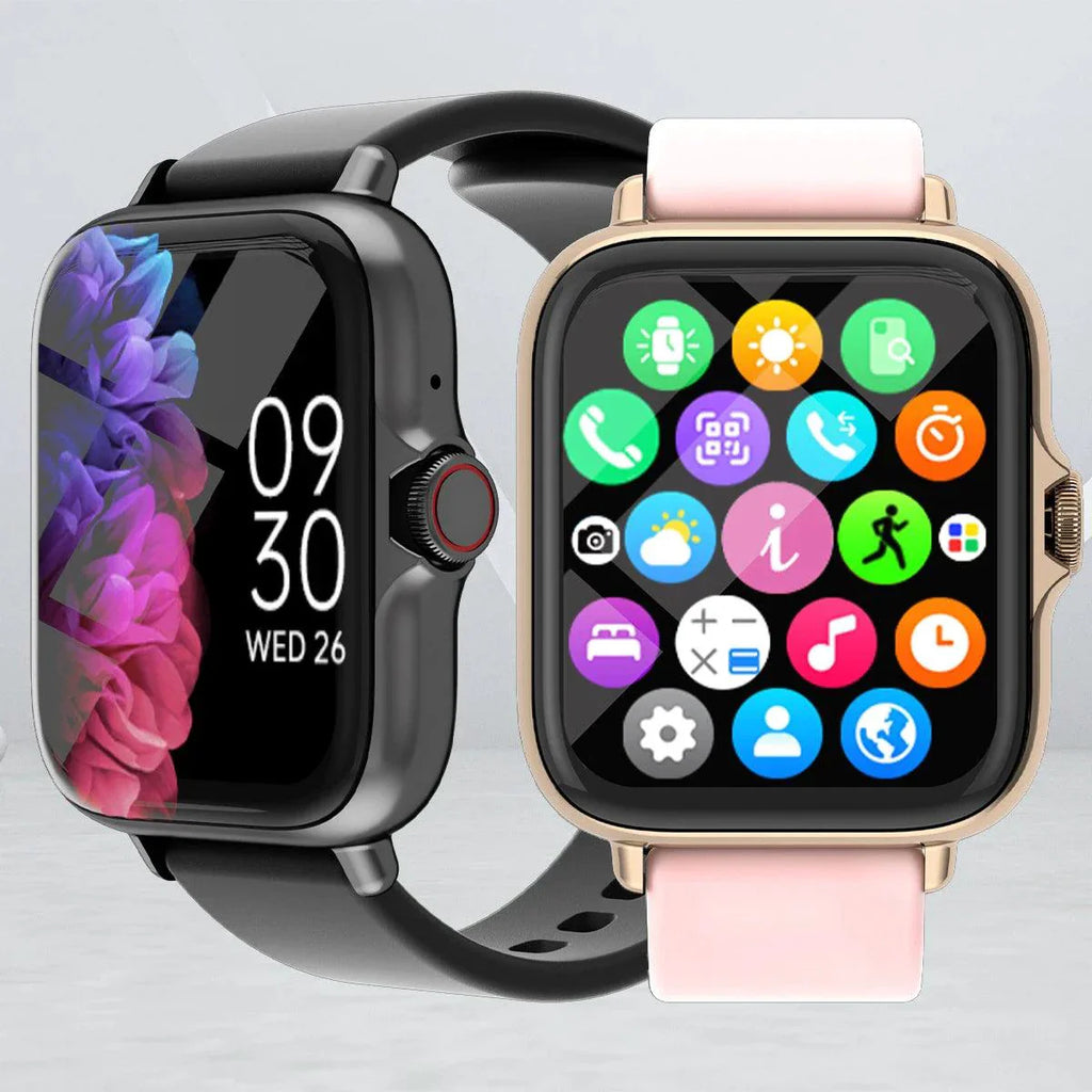 Smartwatch SmartTech de 1.83'' resistente al agua - Alertas de llamadas y mensajes, monitoreo de sueño, podómetro deportivo para iPhone y Android