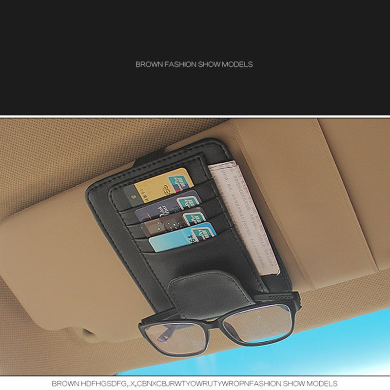 IKSNAIL Parasol de Coche Visera Bolígrafo Tarjetero Organizador de CD DVD Caja de Almacenamiento Clip para Gafas de Sol Ordenación Accesorios de Coche