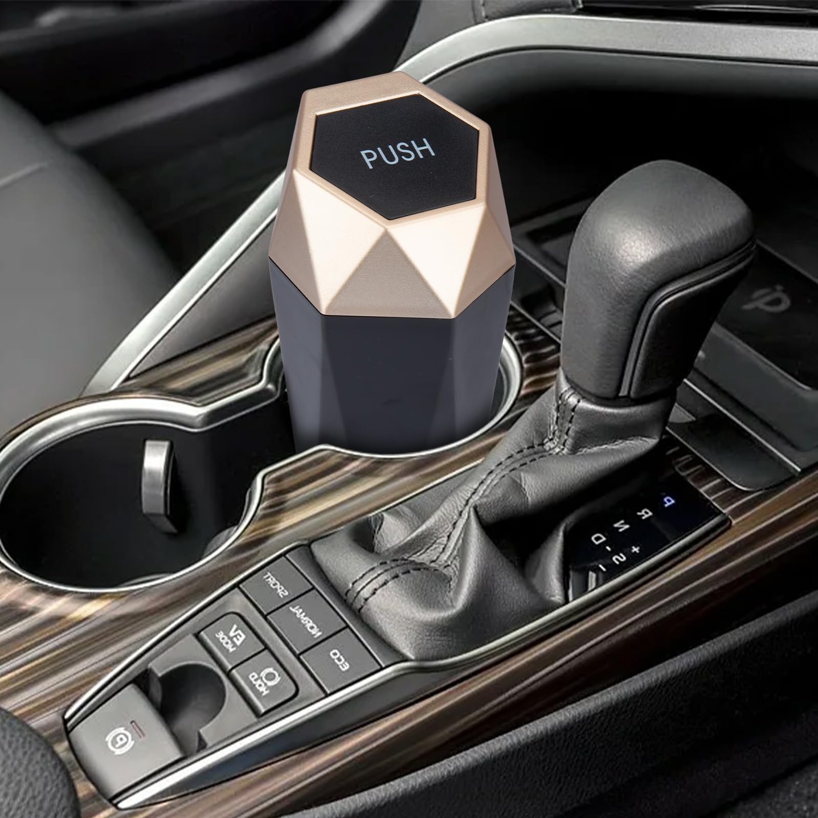 Bote de basura, 2 botes de basura para coche con tapa, accesorios de coche para mujer, interior, Ca