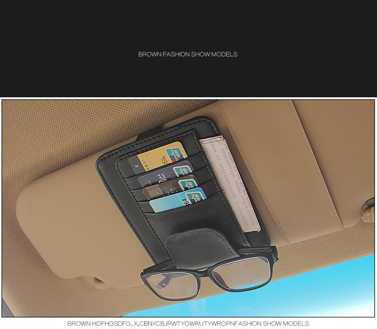 IKSNAIL Parasol de Coche Visera Bolígrafo Tarjetero Organizador de CD DVD Caja de Almacenamiento Clip para Gafas de Sol Ordenación Accesorios de Coche