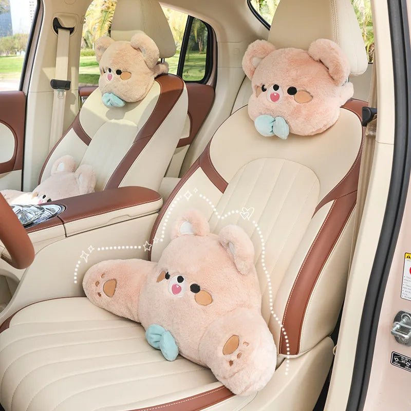 Accesorios de asiento de coche con osos de peluche