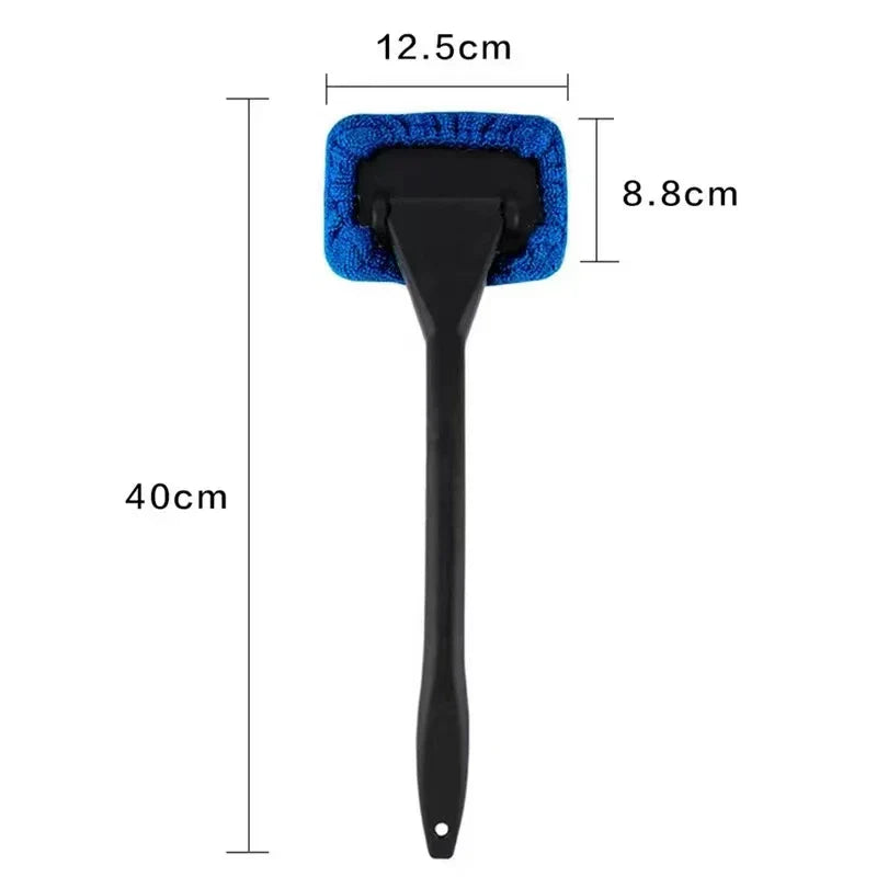 Kit de cepillo limpiaparabrisas para coche, herramienta de limpieza de parabrisas, limpiador de cristales interiores de coche con mango largo, accesorios de coche