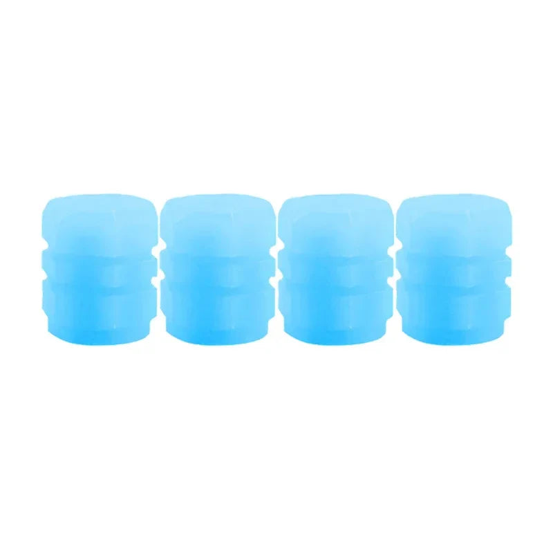 Luminous Valve Caps Fluorescent Night Car Tire Valve Caps Motorcycle Bike Glowing Decor Wheel Nozzles Tyre Cap Car Accessories