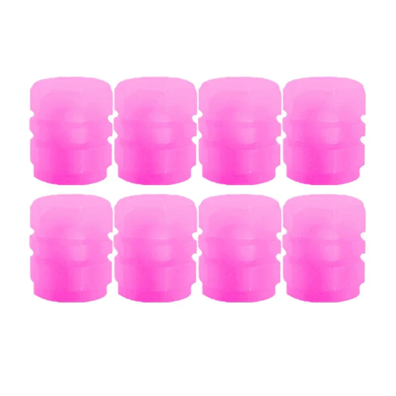 Luminous Valve Caps Fluorescent Night Car Tire Valve Caps Motorcycle Bike Glowing Decor Wheel Nozzles Tyre Cap Car Accessories