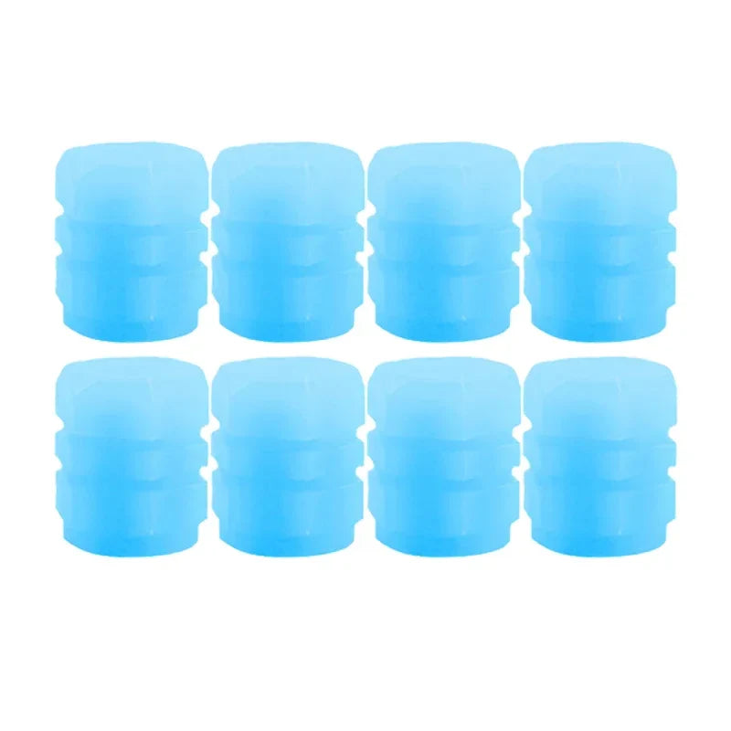 Luminous Valve Caps Fluorescent Night Car Tire Valve Caps Motorcycle Bike Glowing Decor Wheel Nozzles Tyre Cap Car Accessories