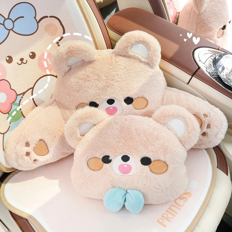 Accesorios de asiento de coche con osos de peluche