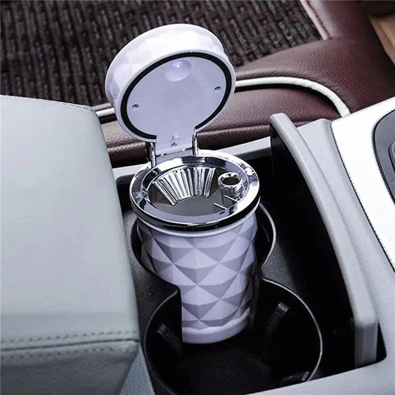 Cenicero de coche LED Universal con luz, soporte para cigarrillos, accesorios para coche, ceniceros portátiles de diseño lujoso para coches