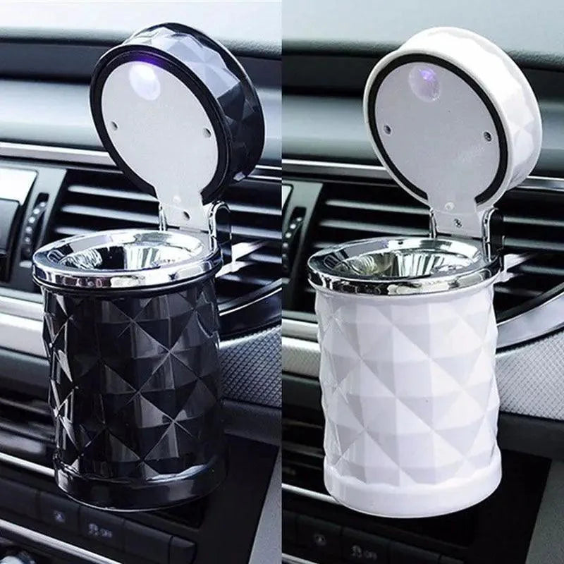 Cenicero de coche LED Universal con luz, soporte para cigarrillos, accesorios para coche, ceniceros portátiles de diseño lujoso para coches
