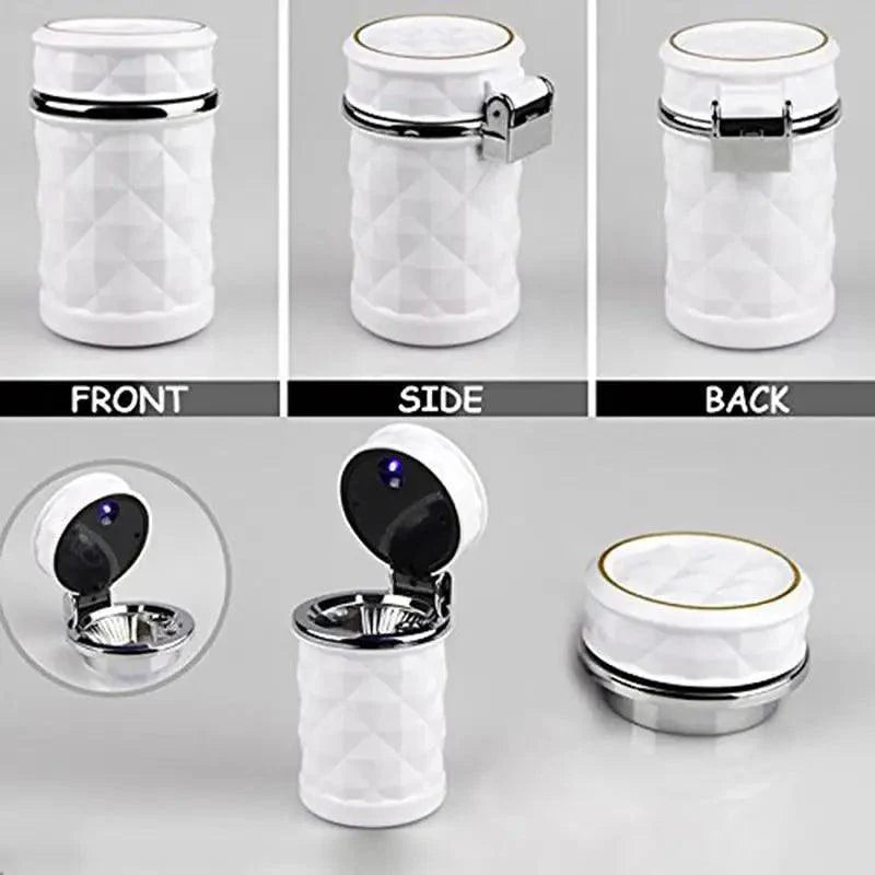 Cenicero de coche LED Universal con luz, soporte para cigarrillos, accesorios para coche, ceniceros portátiles de diseño lujoso para coches