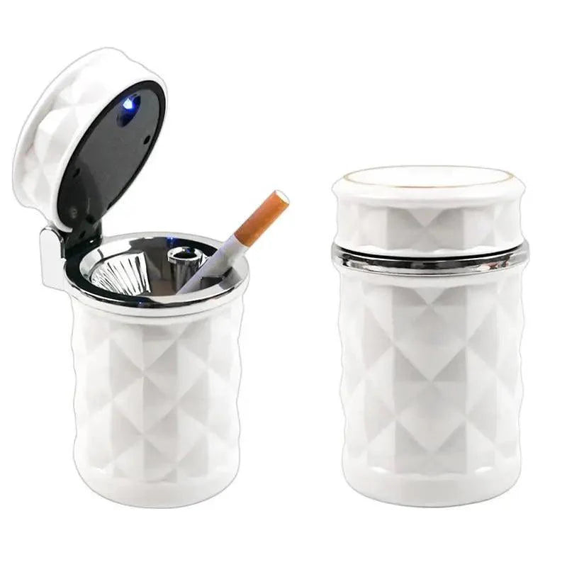 Cenicero de coche LED Universal con luz, soporte para cigarrillos, accesorios para coche, ceniceros portátiles de diseño lujoso para coches