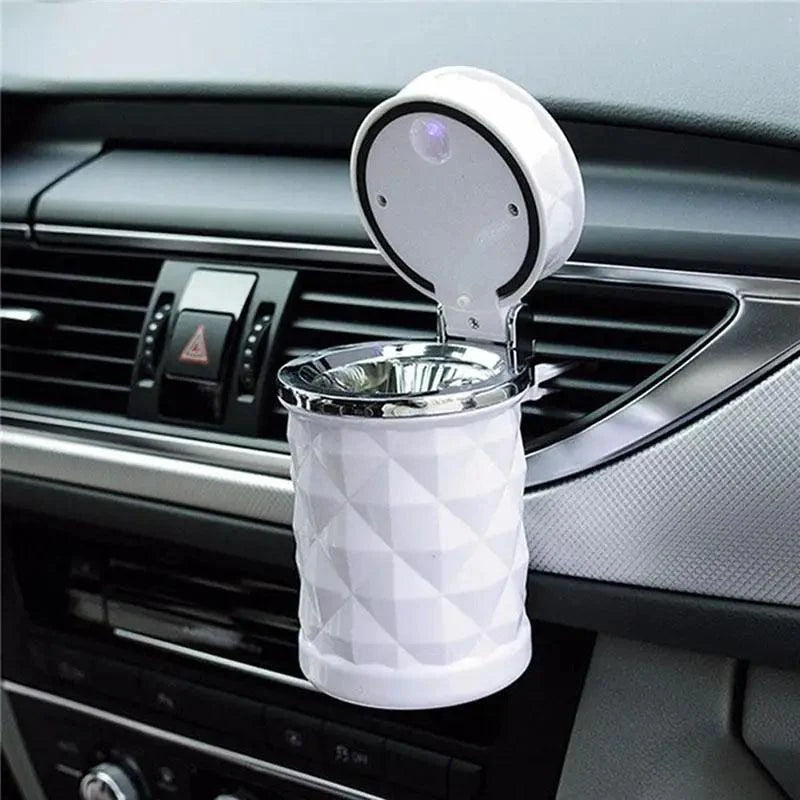 Cenicero de coche LED Universal con luz, soporte para cigarrillos, accesorios para coche, ceniceros portátiles de diseño lujoso para coches