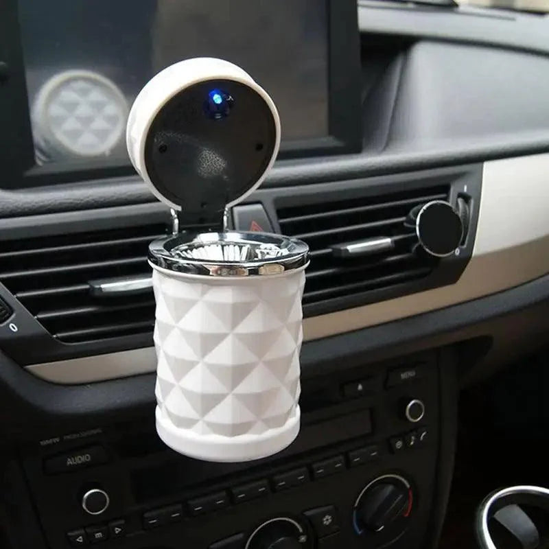 Cenicero de coche LED Universal con luz, soporte para cigarrillos, accesorios para coche, ceniceros portátiles de diseño lujoso para coches