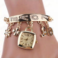 Pulsera de cuarzo de aleación con letras de amor para mujer